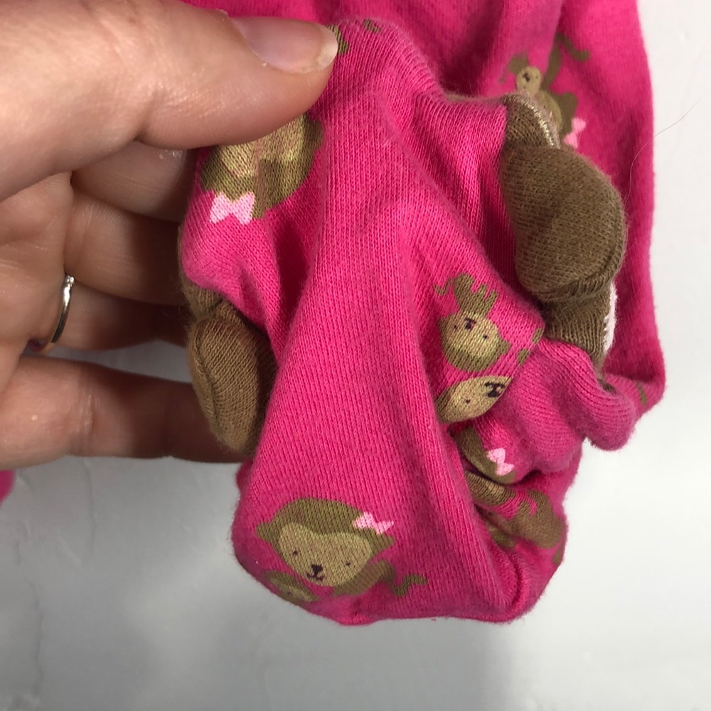 Carter’s pink monkey pajamas size 3-6 months - Picture 6 of 10